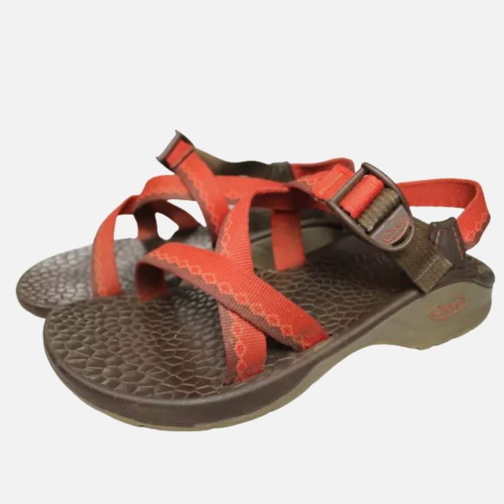 Chaco Updraft Bulloo Vibram Red and Brown Sandals